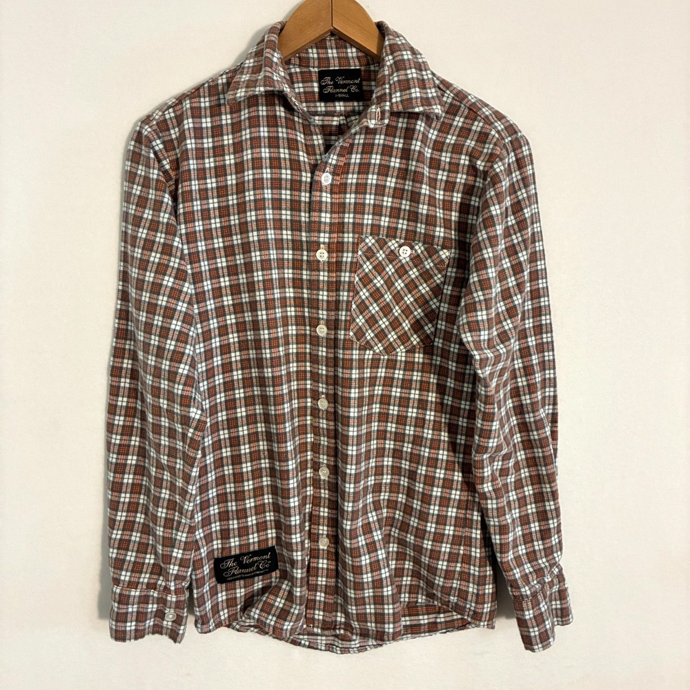Vermont Flannel Co USA Made Shirt Mens XS Plaid Button Cabin Gorpcore Lumberjack